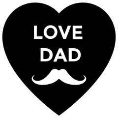 
Father’s day card, celebration solid icon design 
