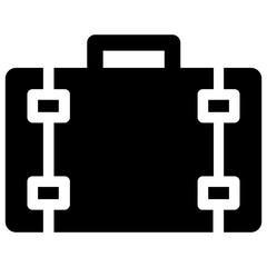 Fototapeta premium Office case, solid icon design of briefcase 