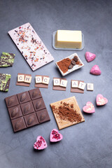 assorted colorful chocolate bar