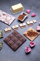 assorted colorful chocolate bar