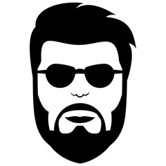 Fototapeta premium Adult man avatar line icon 