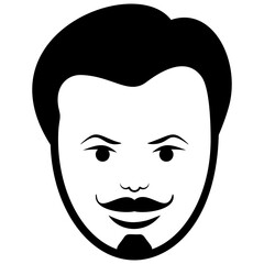 
Adult  man avatar line icon 
