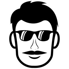 
Male avatar line icon 
