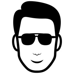 
Male avatar line icon 
