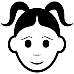 
Young teenager female girl, human avatar 
