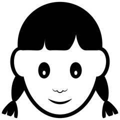 
Young teenager female girl, human avatar 
