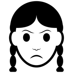 
Young teenager female girl, human avatar 
