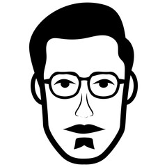 
Male avatar line icon 
