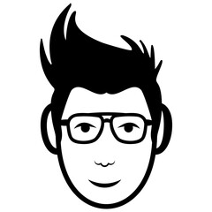 
Male avatar line icon 
