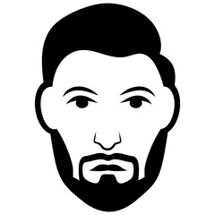 Fototapeta premium Male avatar line icon 