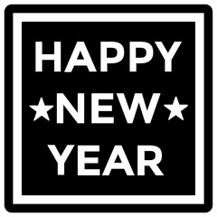 
New year banner solid icon 
