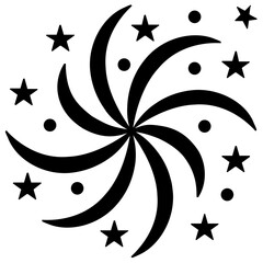 
Firework solid icon design 
