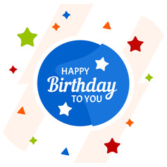 vector illustration of happy birthday day to you