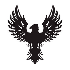 Naklejka premium Eagle icon isolated on white background. Design element for logo, label, sign. Vector illustration
