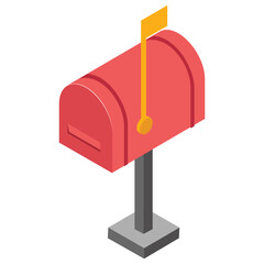 
 Letterbox isometric  icon design 
