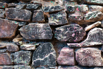 Grunge texture stone wall background.