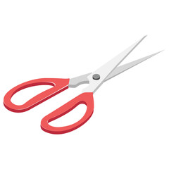
Cutting scissor isometric  icon design 
