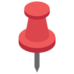 
Pushpin for notice board isometric  icon design
