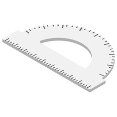
Measuring and drafting tool, set square isometric  icon
