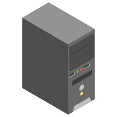 
CPU isometric  icon design 
