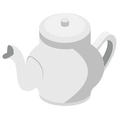 
Teapot isometric icon 
