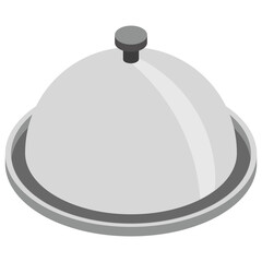 
Food serving isometric icon design 
