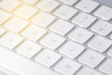 Close up of keyboard of a laptop