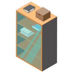 
Side table drawer flat icon design 
