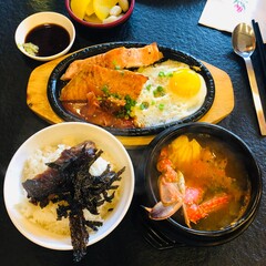 seafood dish with rice