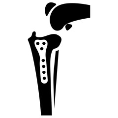 
Leg joint solid icon design 
