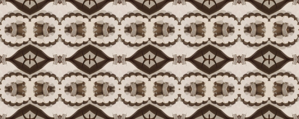 Obraz premium Ethnic seamless pattern. Seamless ornament. Patterned background. Lace pattern. Textured seamless pattern. Vintage ornament. Brown and beige