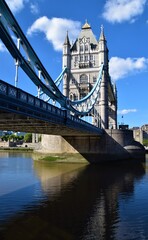 Fototapeta na wymiar Tower Bridge closeup detail, London, United Kingdom