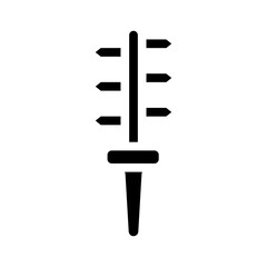 grass scissors glyph icon vector black illustration