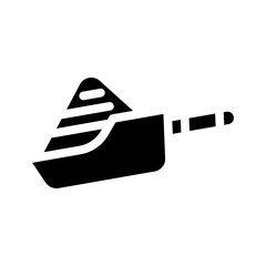 dried spices on scapula glyph icon vector illustration