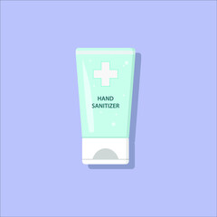 Pocket hand sanitizer gel. Instant hand protection. COVID-19, coronavirus, viruses, bacteria, flu killer. Handwashing. Vector illustration,