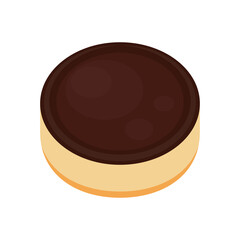 Chocolate Cake cartoon vector. Chocolate Cake on white background.