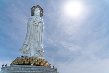 The Nanshan Temple - buddhist temple in Sanya, Hainan province in China. The statue of Guan Yin of the South Sea of Sanya