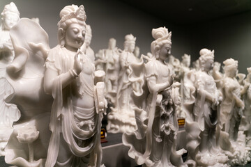 Sanya, Hainan/China-08.04.2020:The view inside Nanshan Temple - buddhist temple in Sanya, Hainan province in China.