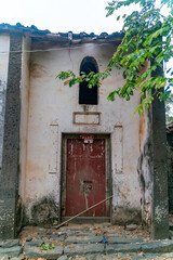 The old abandoned poor house in remote village on Hainan in China