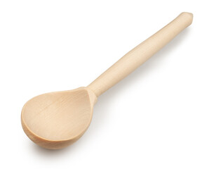 Wooden spoon isolated on white background