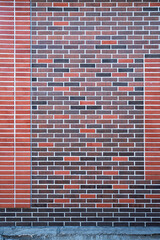 Abstract modern multicolor brick wall background texture.