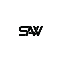 saw letter original monogram logo design