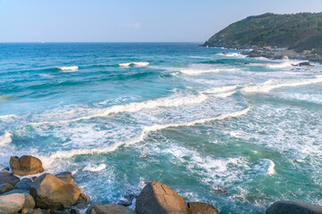 The beach view on Hainan island in China