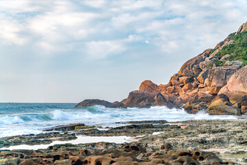 The beach view on Hainan island in China