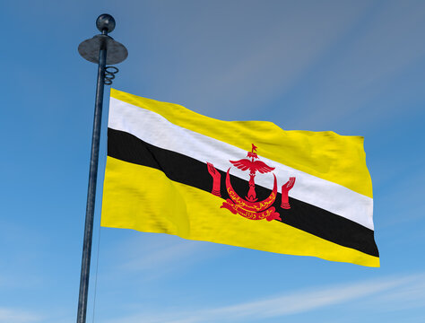 Flag of Brunei.