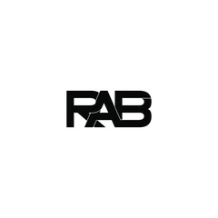 Obraz premium rab letter original monogram logo design