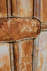 rust metal door design from cuba