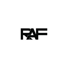 raf letter original monogram logo design