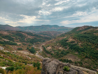 Panoramic autumn view from Rhodope Mountains, Bulgaria