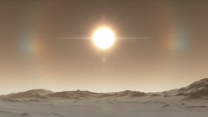 3D Rendered Fantasy Alien Landscape - 3D Illustration